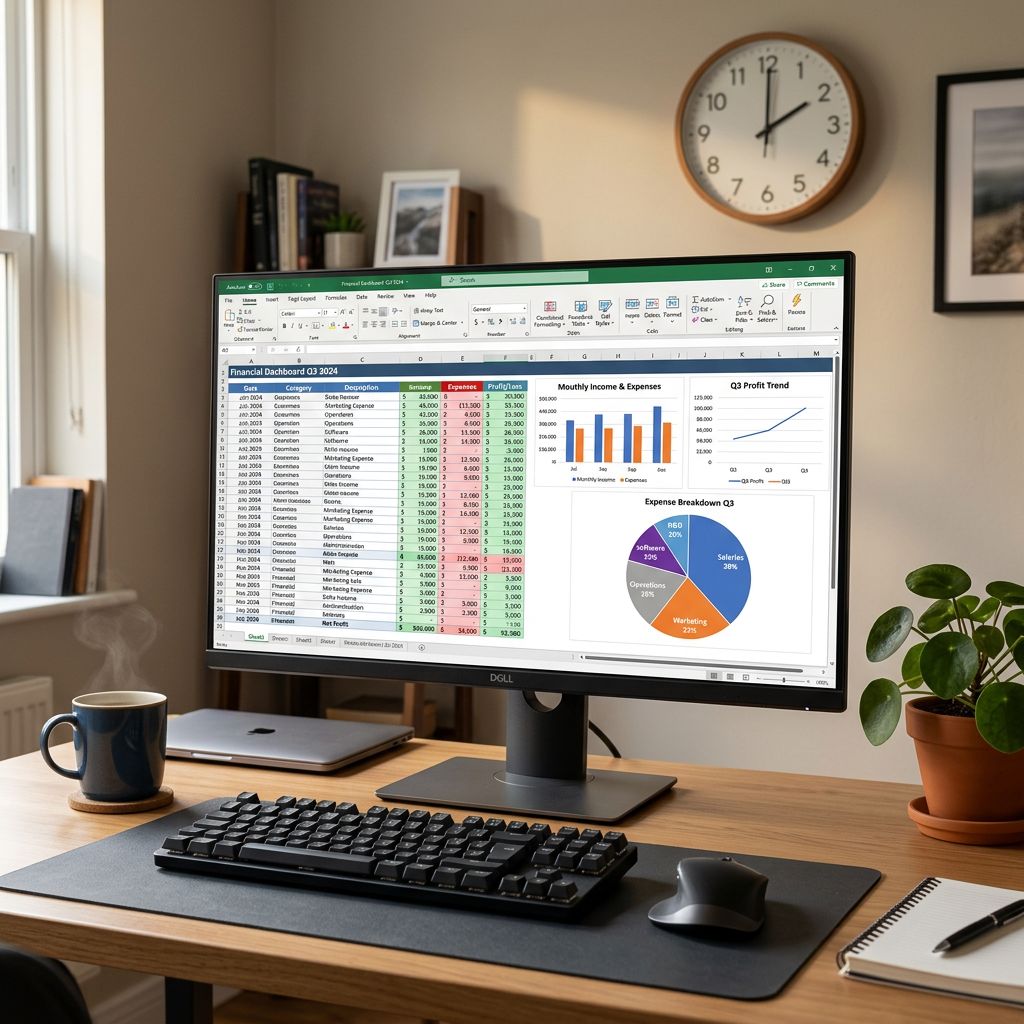Calculator and laptop for monthly budgeting article