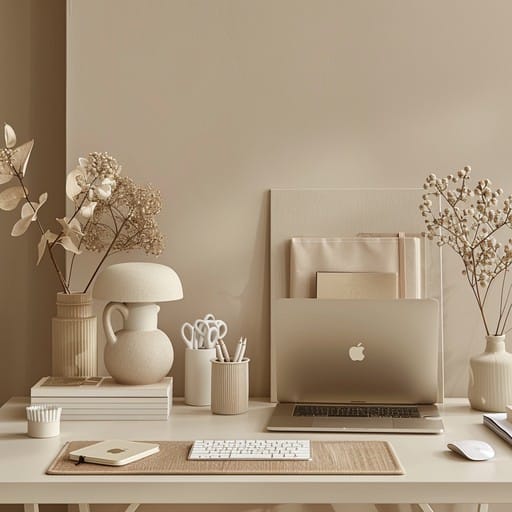 Minimalist desk setup for budgeting and finance planning